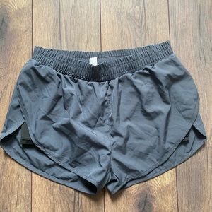 Gray Running shorts with built in shorts